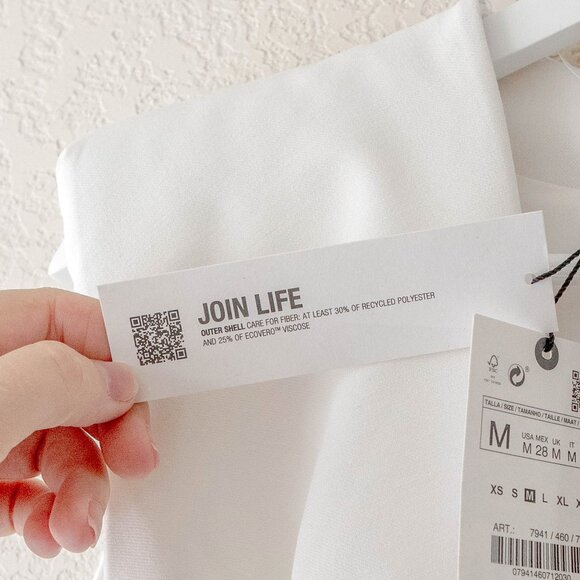 Zara NWT Dress SzM White Padded Shoulder Sleeveless Twist Front Mini Modern Chic - Picture 6 of 8